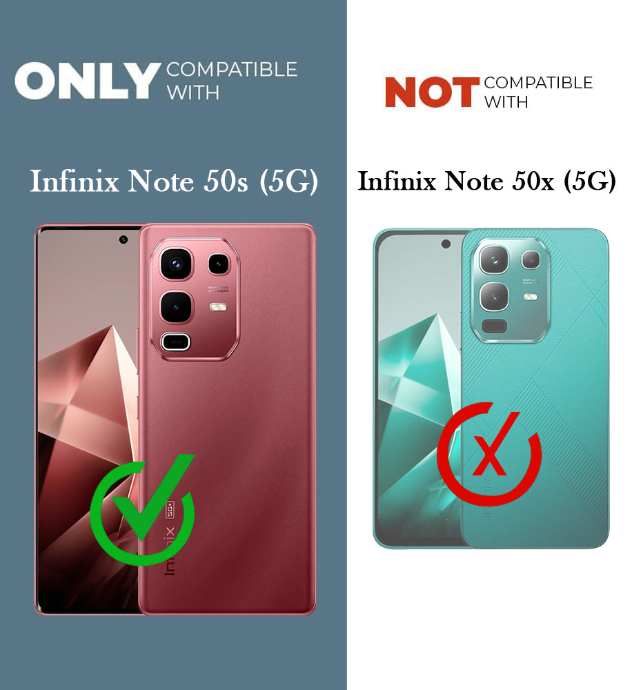 For Infinix Note 50s Back Cover ( Silicone Clear Shockproof Case with Camera Protection | Soft and Flexible | Transparent)