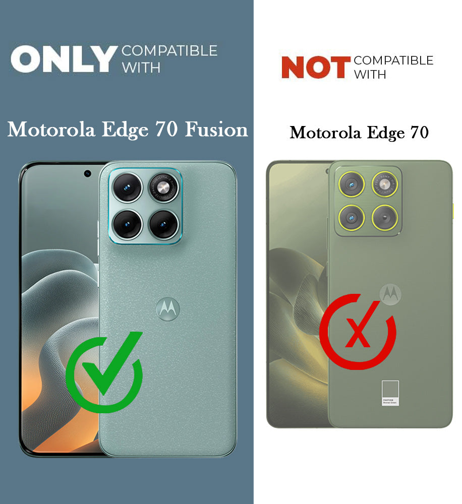 For Motorola Moto Edge 70 Fusion Back Cover Case (3D Cute Cartoons | Hard Back Side Soft | Matte Premium Finish | HD Printing)
