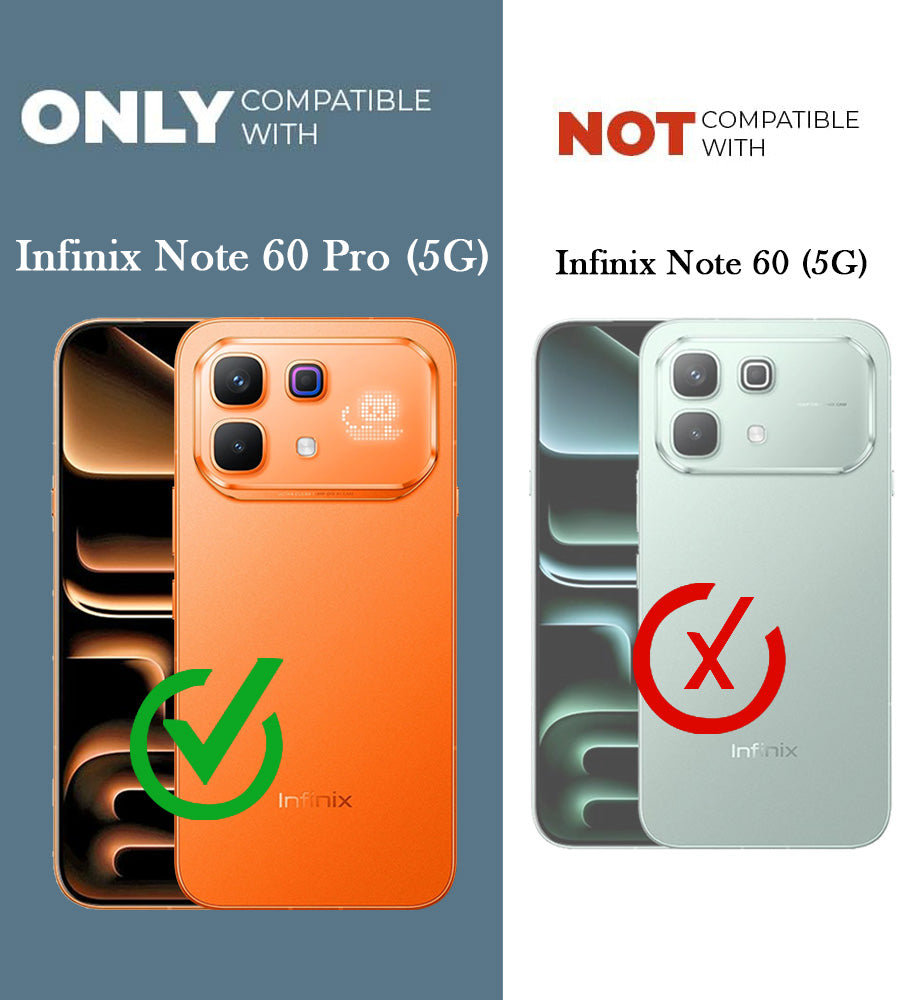 For Infinix Note 60 Pro 5G Back Cover Case PU Leather Finish (Professional Minimalist Texture | MagSafe Compatile | Camera Protection | Sleek Sober Formal)