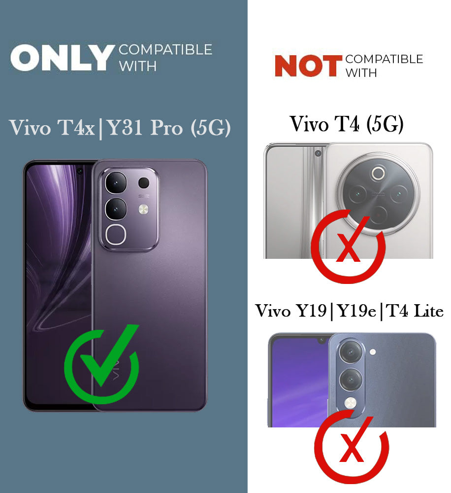 For Vivo T4x | Vivo Y31 Pro Back Cover Case (3D Cute Cartoons | Hard Back Side Soft | Matte Premium Finish | HD Printing)