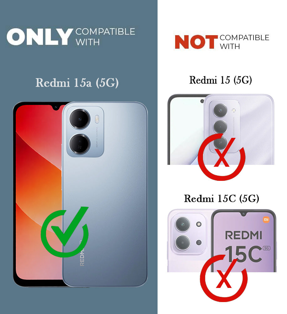 For Redmi 15A 5G Back Cover Case Liquid Silicone (Camera Protection | Side Grip Texture | Soft and Flexible)