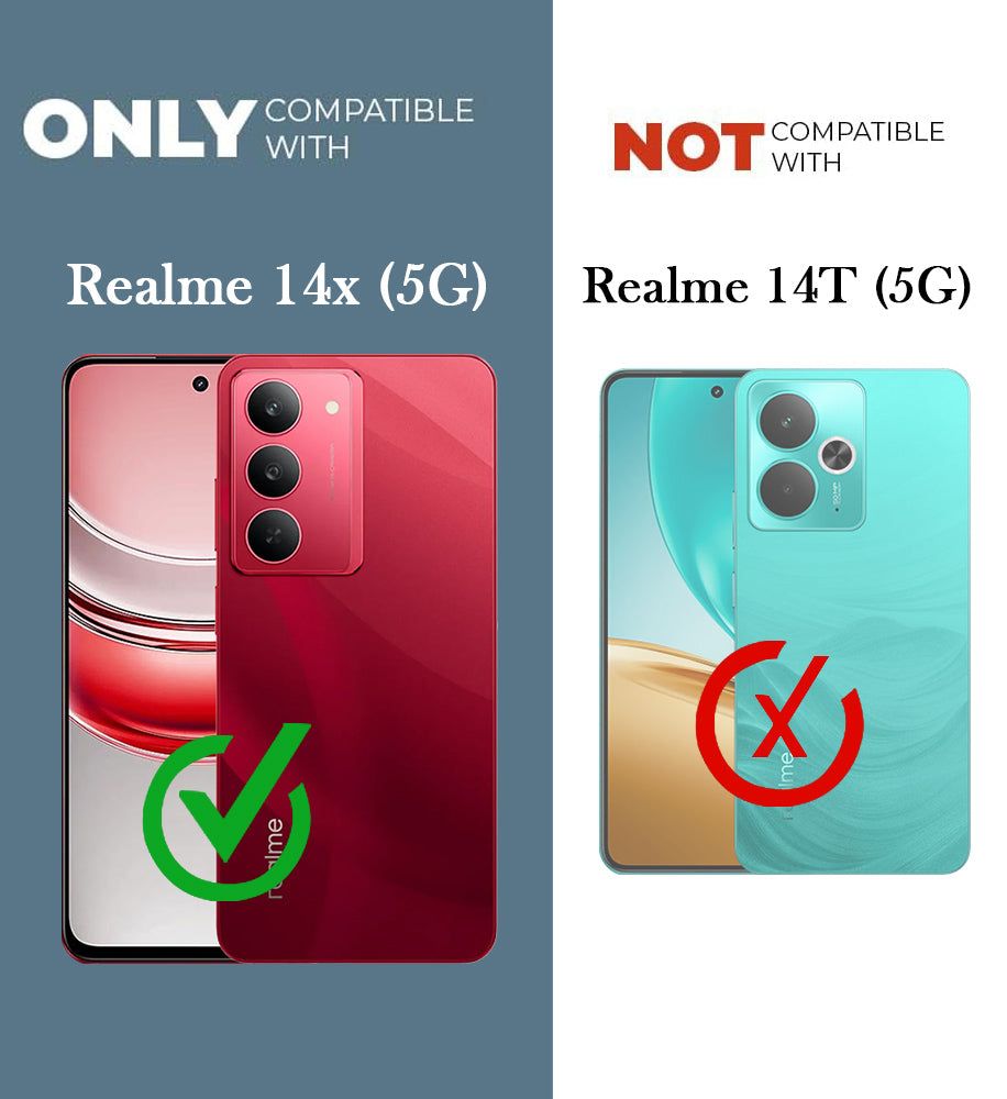 For Realme 14X Silicone Finish Back Cover Case (Premium Minimalist Professional Feel | Camera Protection Bump)