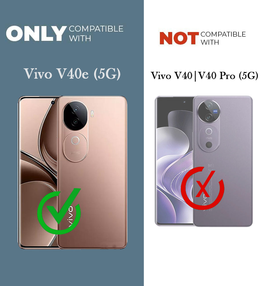 For Vivo V40e Back Cover Case (Luxury Floral Glitter Cute Butterfly | Diamond Studded Camera Bump | Girls & Women Design)