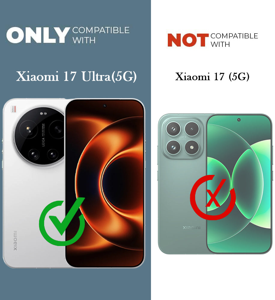 For Xiaomi 17 Ultra 5G Combo with Back Cover and 9H Tempered Glass (Textured Grip Design | Micro-Fiber Cloth Inside | Oleophobic Coating Screen Glass)
