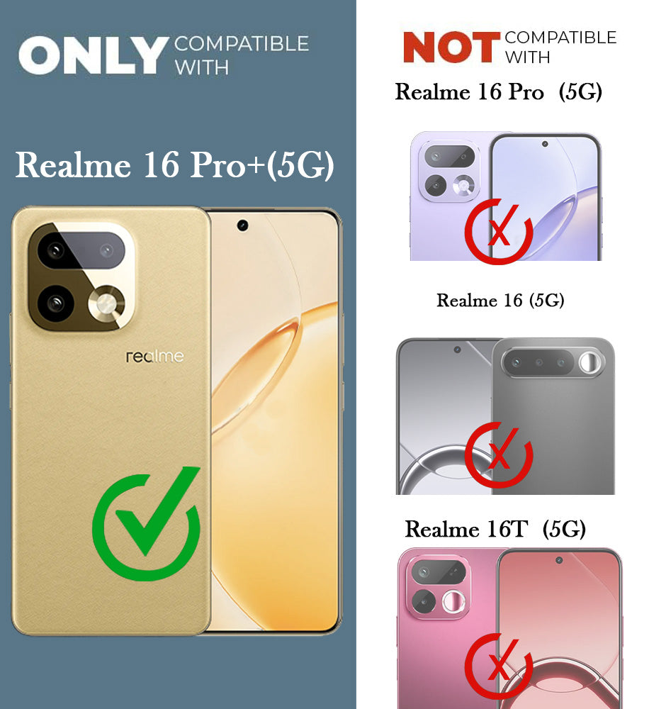 For Realme 16 Back Cover Case (3D Cute Cartoons | Hard Back Side Soft | Matte Premium Finish | HD Printing)