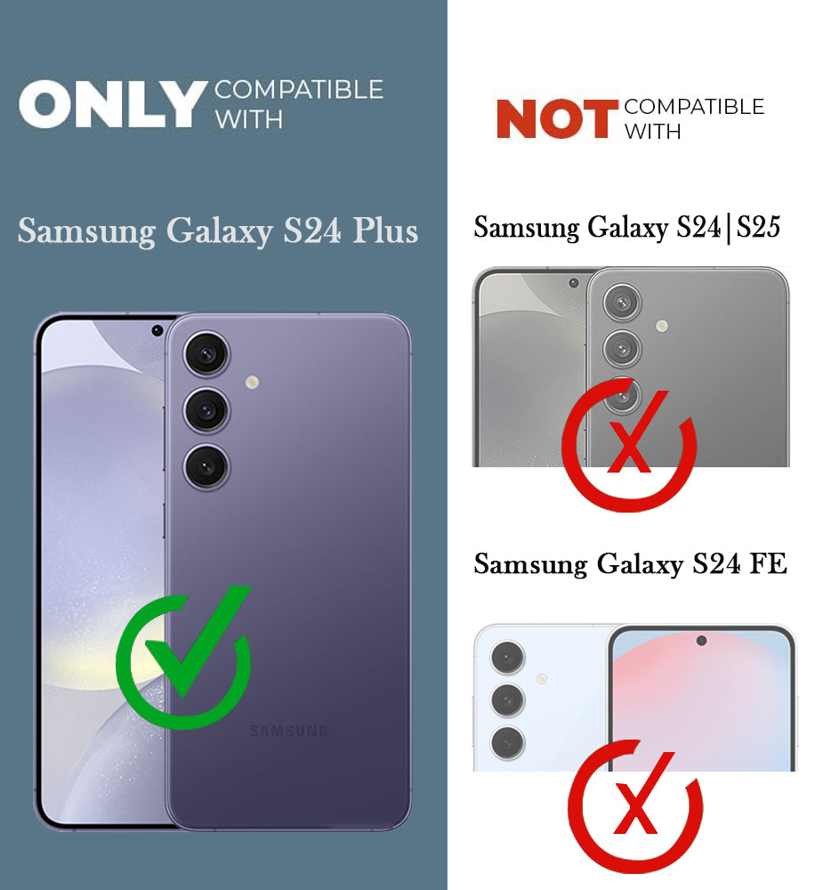 For Samsung Galaxy S24 Plus Back Cover Shockproof Crystal-Clear (Magsafe Wireless Support | Drop & Camera Protection | Hard Polycarbonate)