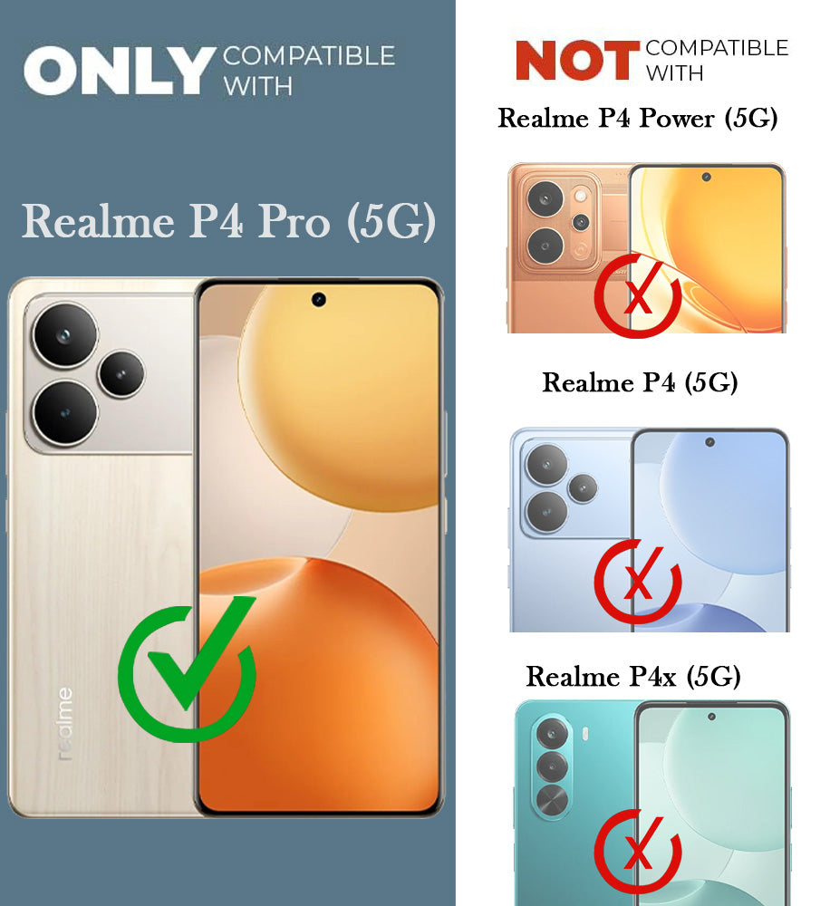 For Realme P4 Pro Back Cover Case Leather Finish (MagSafe Compatible Wireless Charging | Soft Touch | Camera Bump Protection)