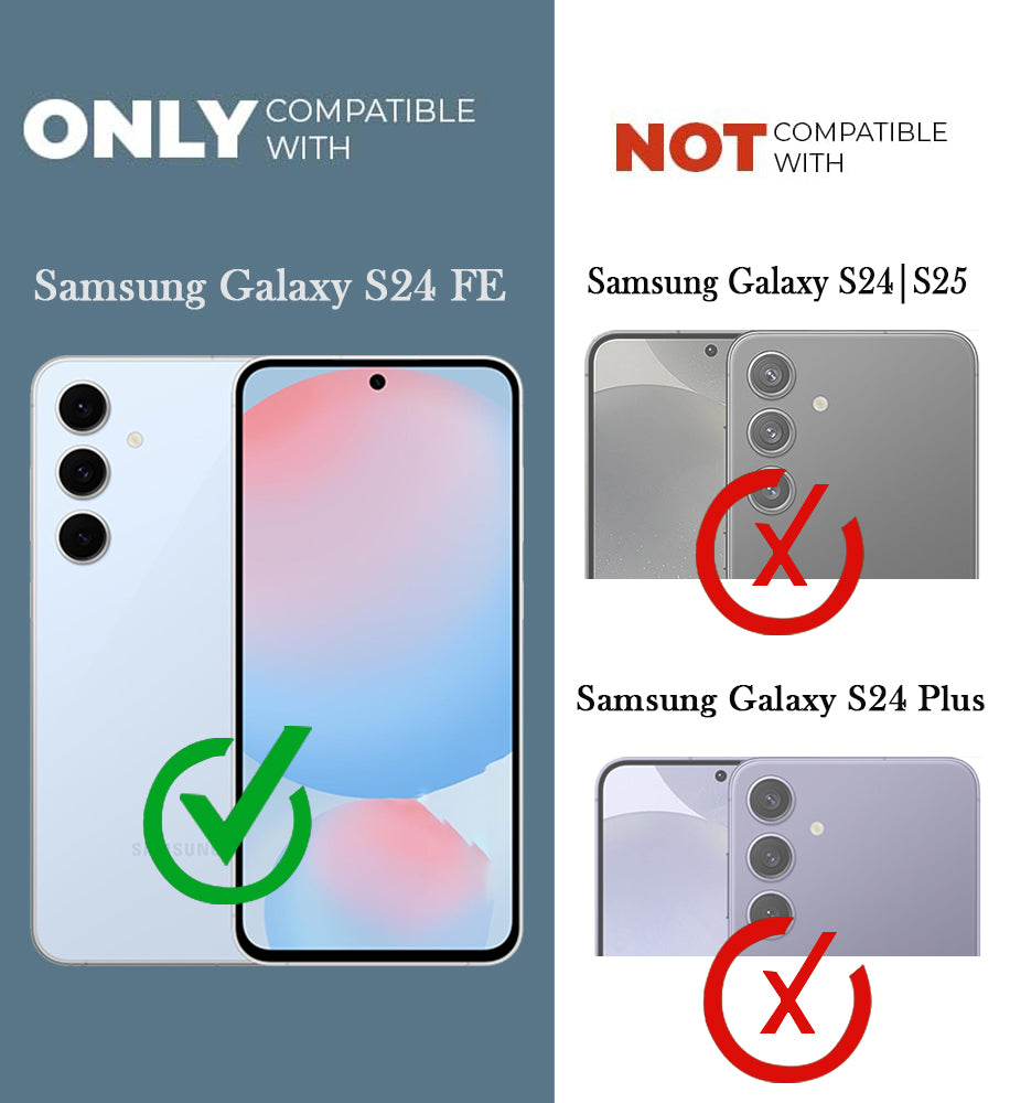 For Samsung Galaxy S24 FE Back Cover Case (3D Cute Cartoons | Hard Back Side Soft | Matte Premium Finish | HD Printing)