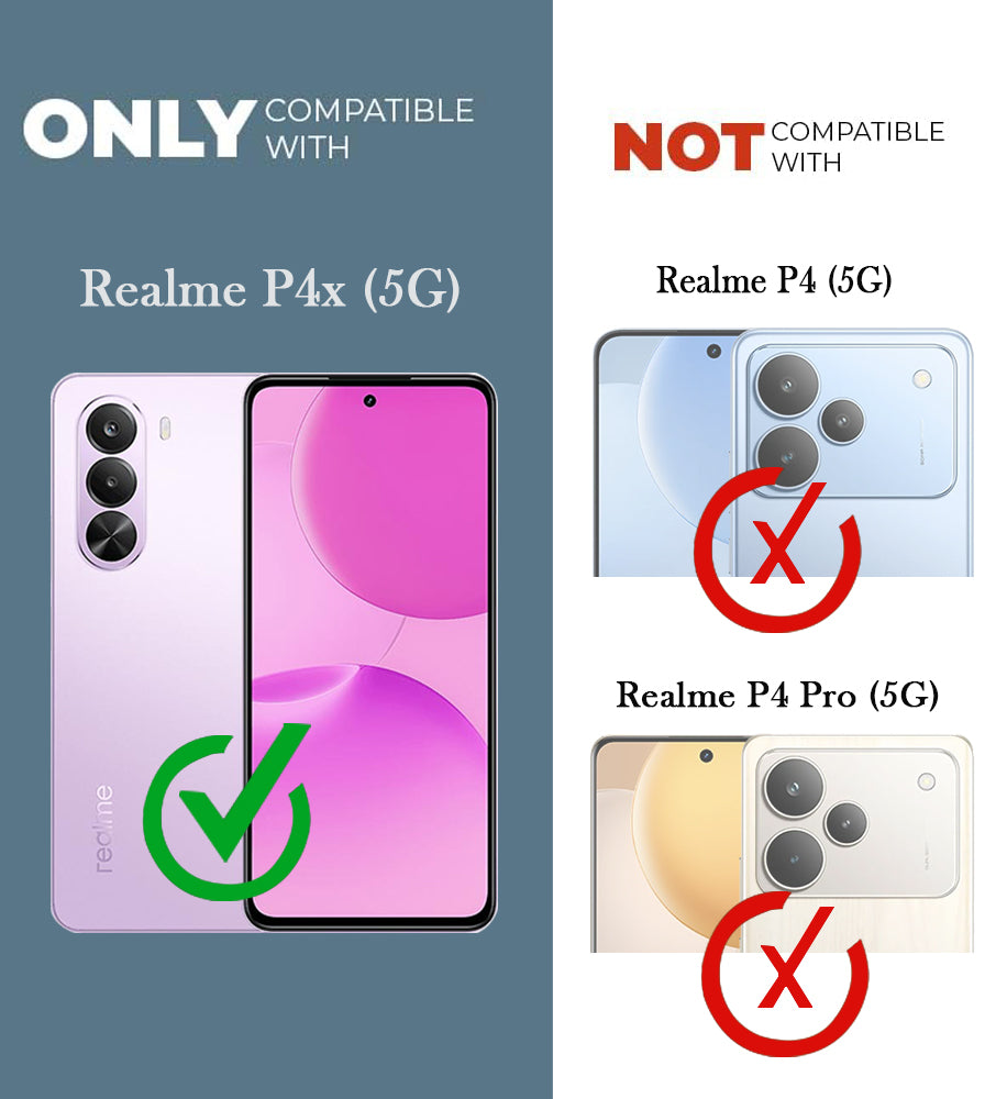 For Realme P4x Back Cover Case (Soft Touch | Camera Bump Protection | MagSafe Compatible | Matte Finish)