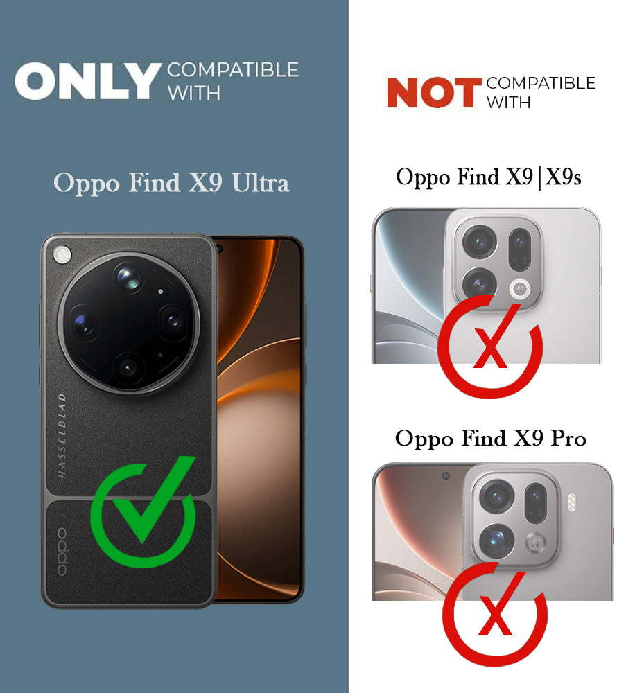 For Oppo Find X9 Ultra Combo with Back Cover and 9H Tempered Glass (Lifetime Anti-Yellow | Sleek Hard Crystal | Oleophobic Coating Screen Glass)