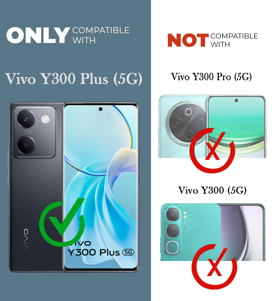 For Vivo Y300 Plus Back Cover Case (Dual PU Leather Stitch | Professional Minimalist | Soft and Flexible)