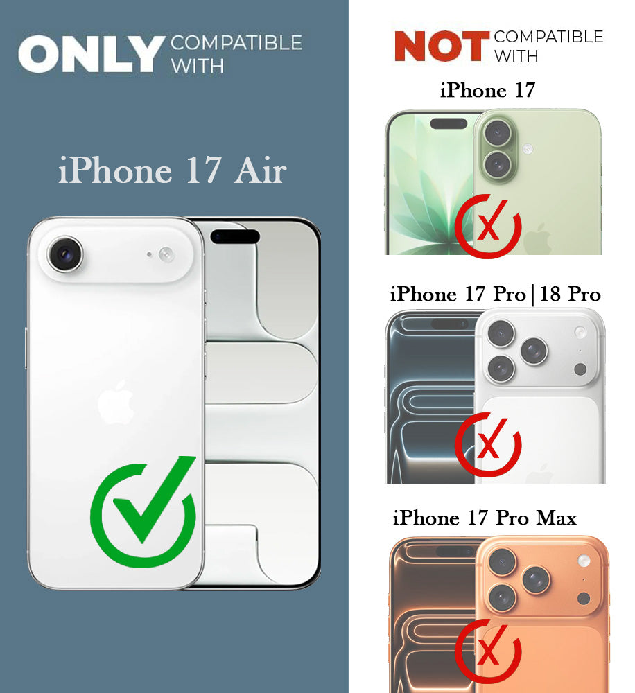 For Apple iPhone 17 Air Back Cover Case (Camera Protection | Side Grip Texture | Soft and Flexible)
