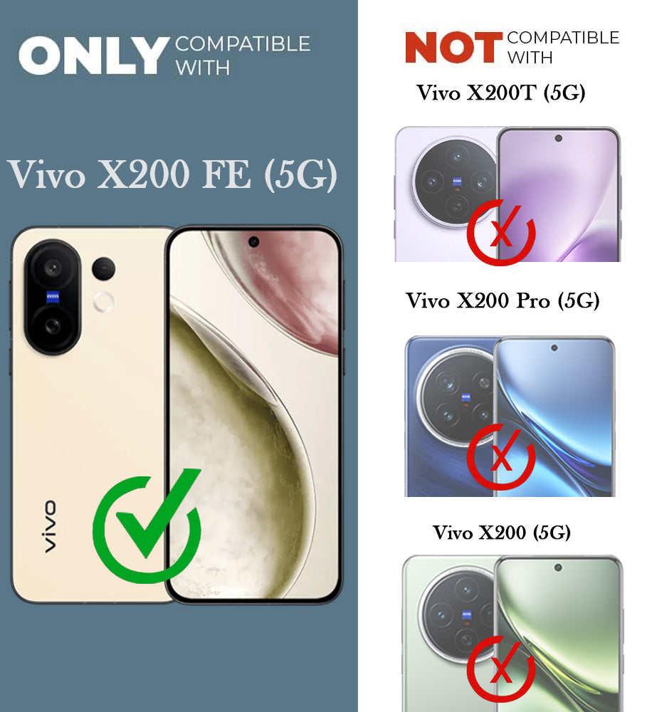 For Vivo X200 FE Back Cover Case (3D Cute Cartoons | Hard Back Side Soft | Matte Premium Finish | HD Printing)