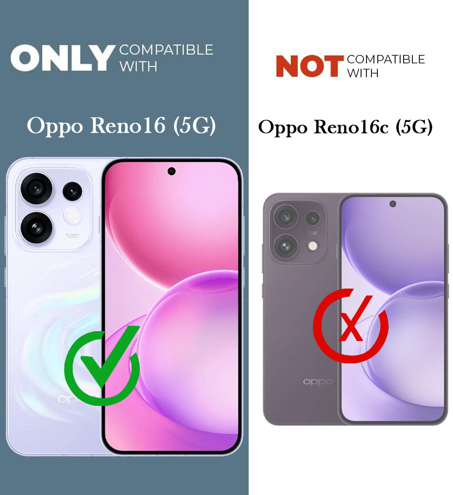 For Oppo Reno 16 Back Cover Case Ultra-Hybrid (Lifetime Anti Yellow | Anti Scratch | Crystal Clear Shockproof)