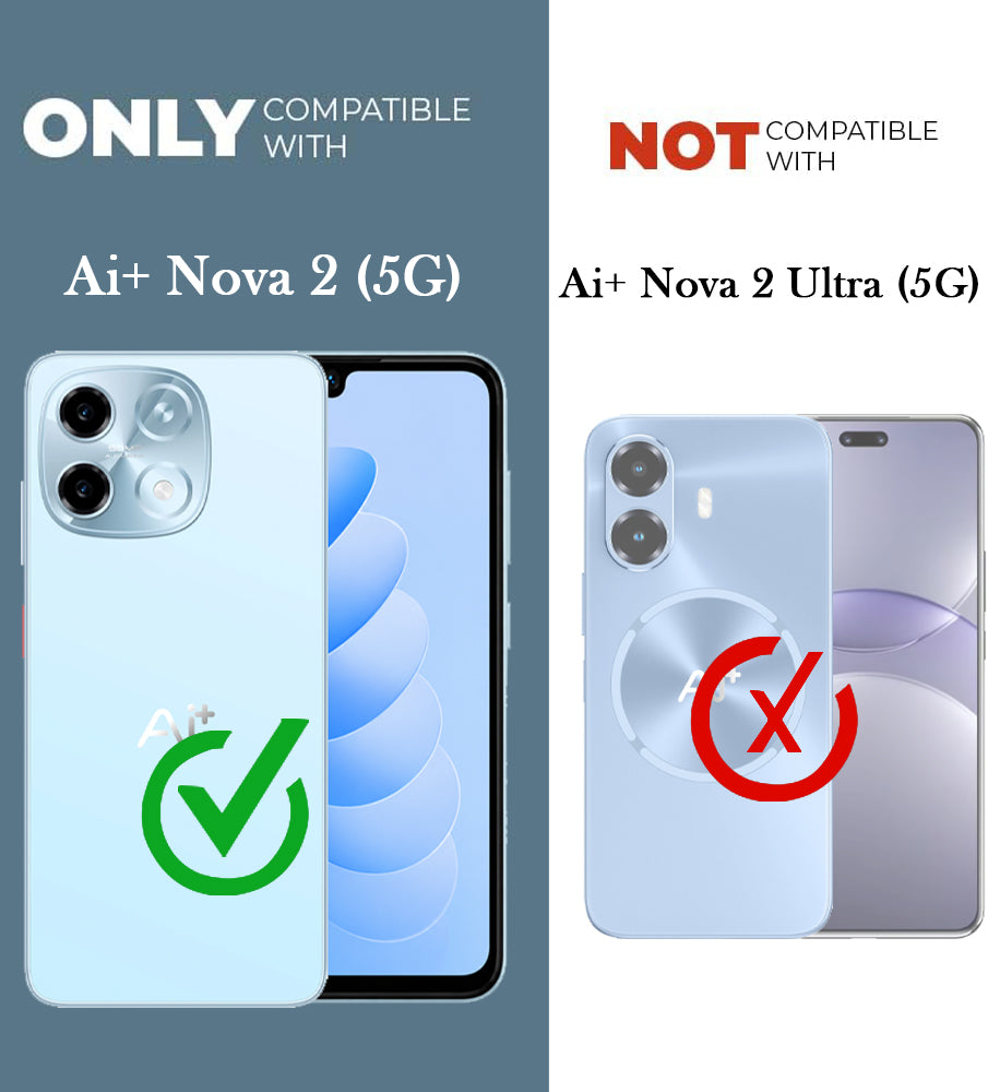 For Ai+ Nova 2 5G Back Cover Case (Soft Butterfly Embroidery | Women Teen Girls | Camera Protection| Matte Silicone)