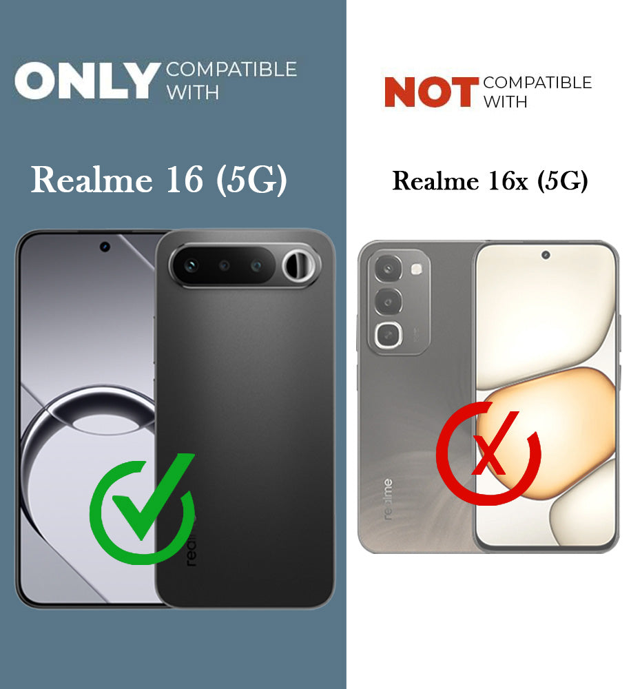 For Realme 16 Back Cover Case (3D Cute Cartoons | Hard Back Side Soft | Matte Premium Finish | HD Printing)