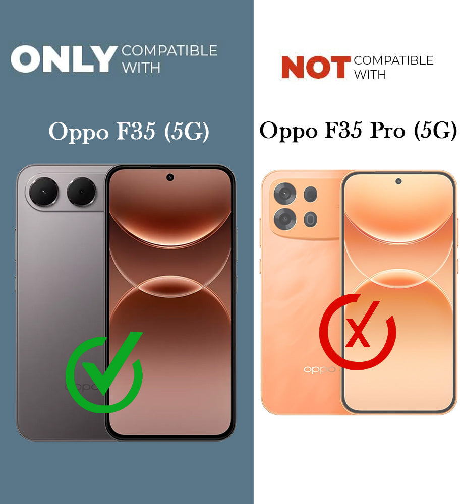 For Oppo F35 5G Back Cover Case Rubberised (Textured Grip Design| Micro-Fiber Cloth Inside | Slim and Light Weight | Soft Touch and Feel)