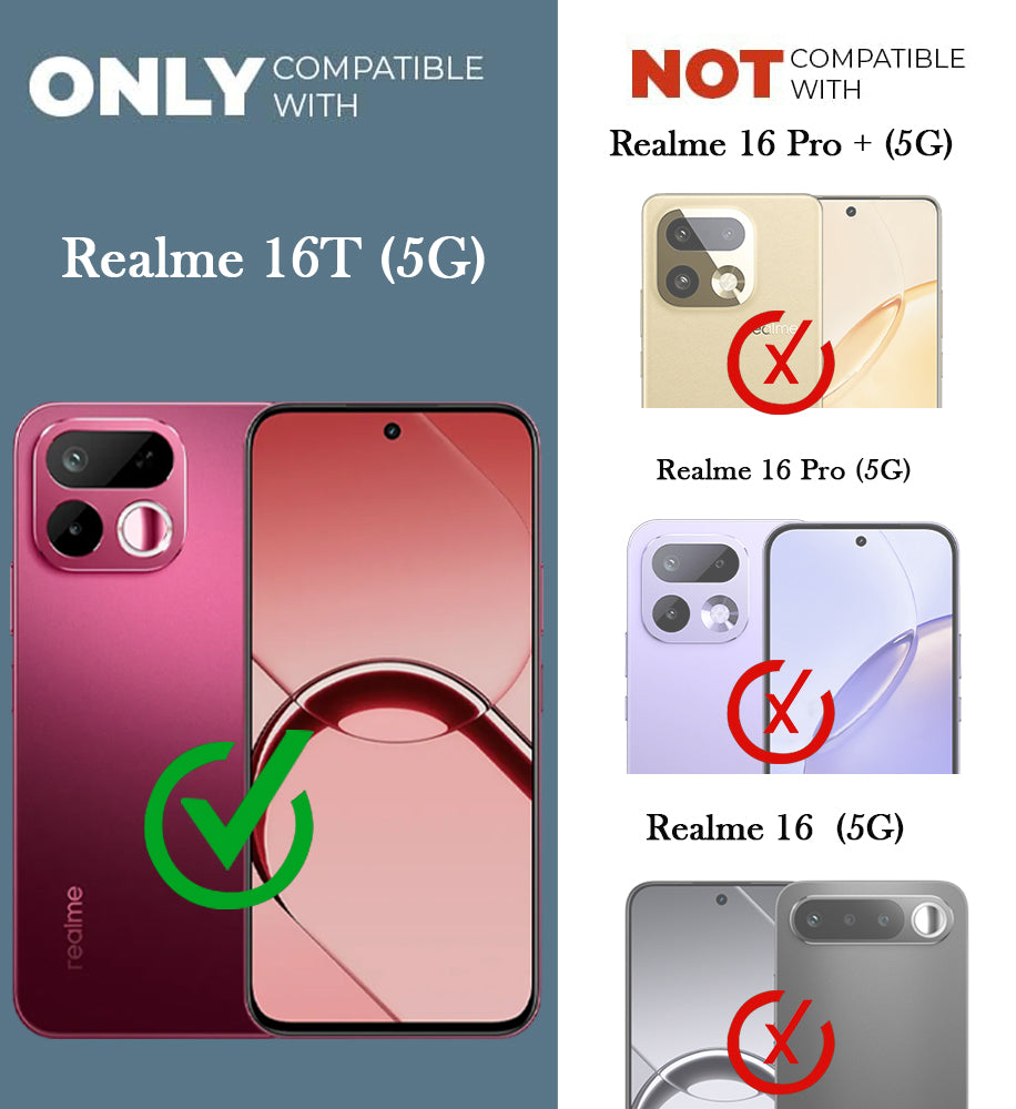 For Realme 16T 5G Back Cover Case (3D Cute Cartoons | Hard Back Side Soft | Matte Premium Finish | HD Printing)