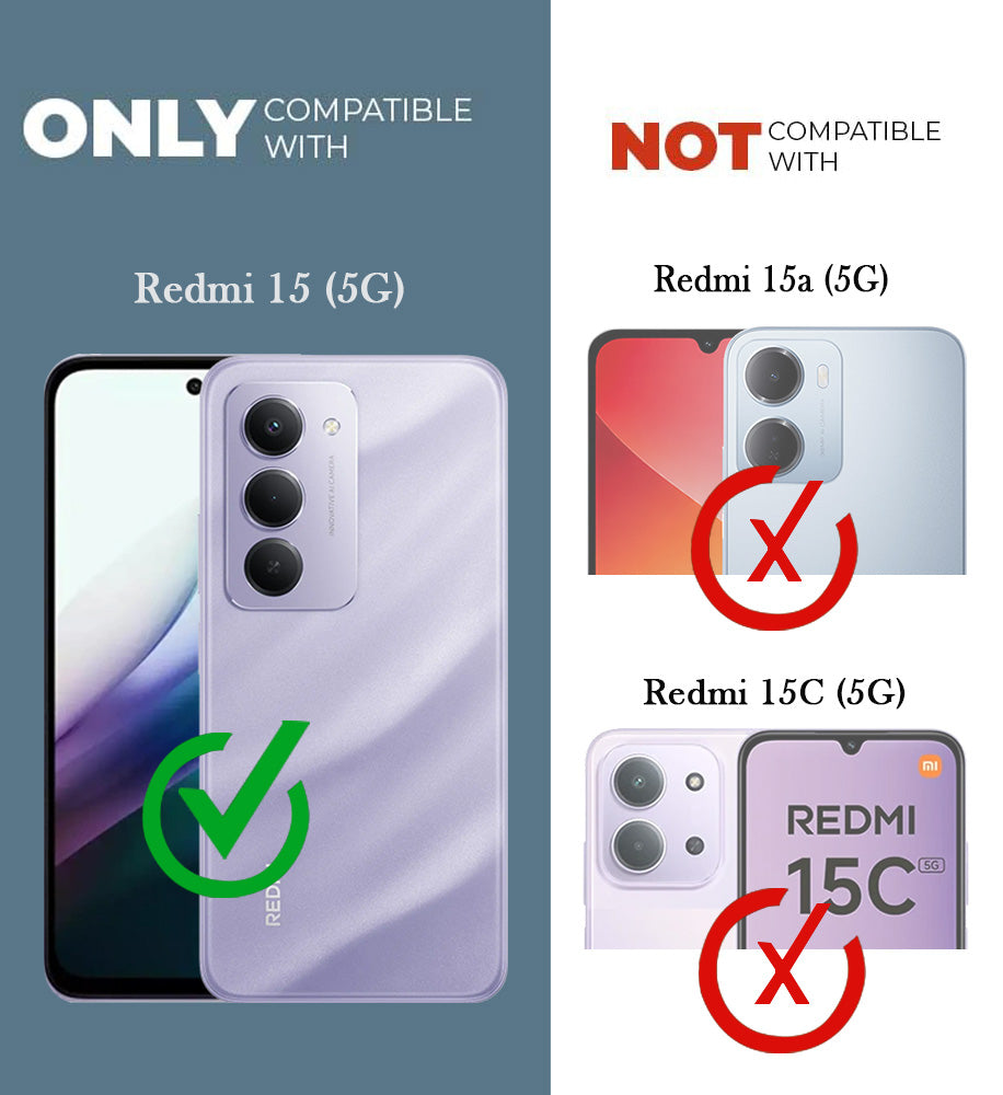 For Redmi 15 Back Cover Case (3D Cute Cartoons | Hard Back Side Soft | Matte Premium Finish | HD Printing)