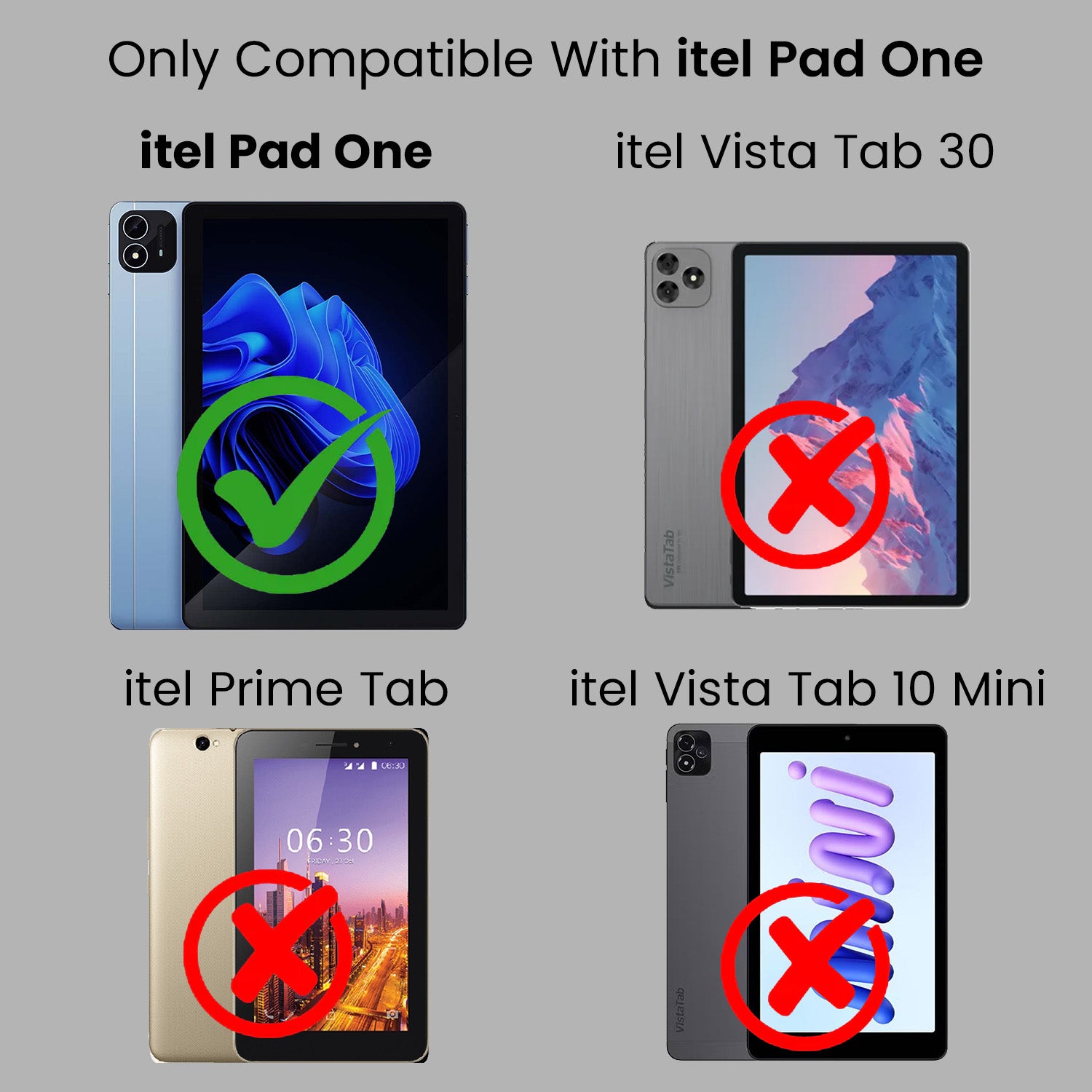 For Itel Pad One 10 Inch Flip Cover Folio Cover (PU Leather | Multi-Angle Smart Stand | Card Storage Slots | Silicone Back Pouch)