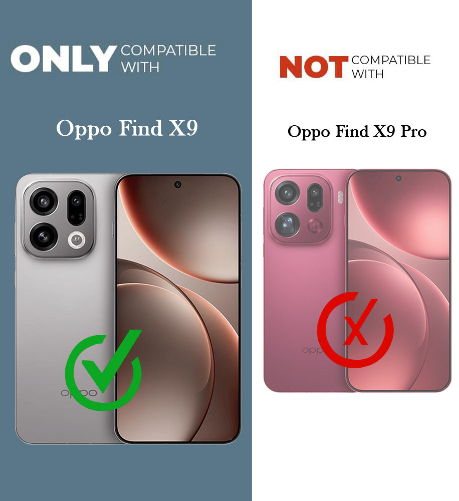 For Oppo Find X9 Combo with Back Cover and 9H Tempered Glass (Lifetime Anti-Yellow | Sleek Hard Crystal | Oleophobic Coating Screen Glass)