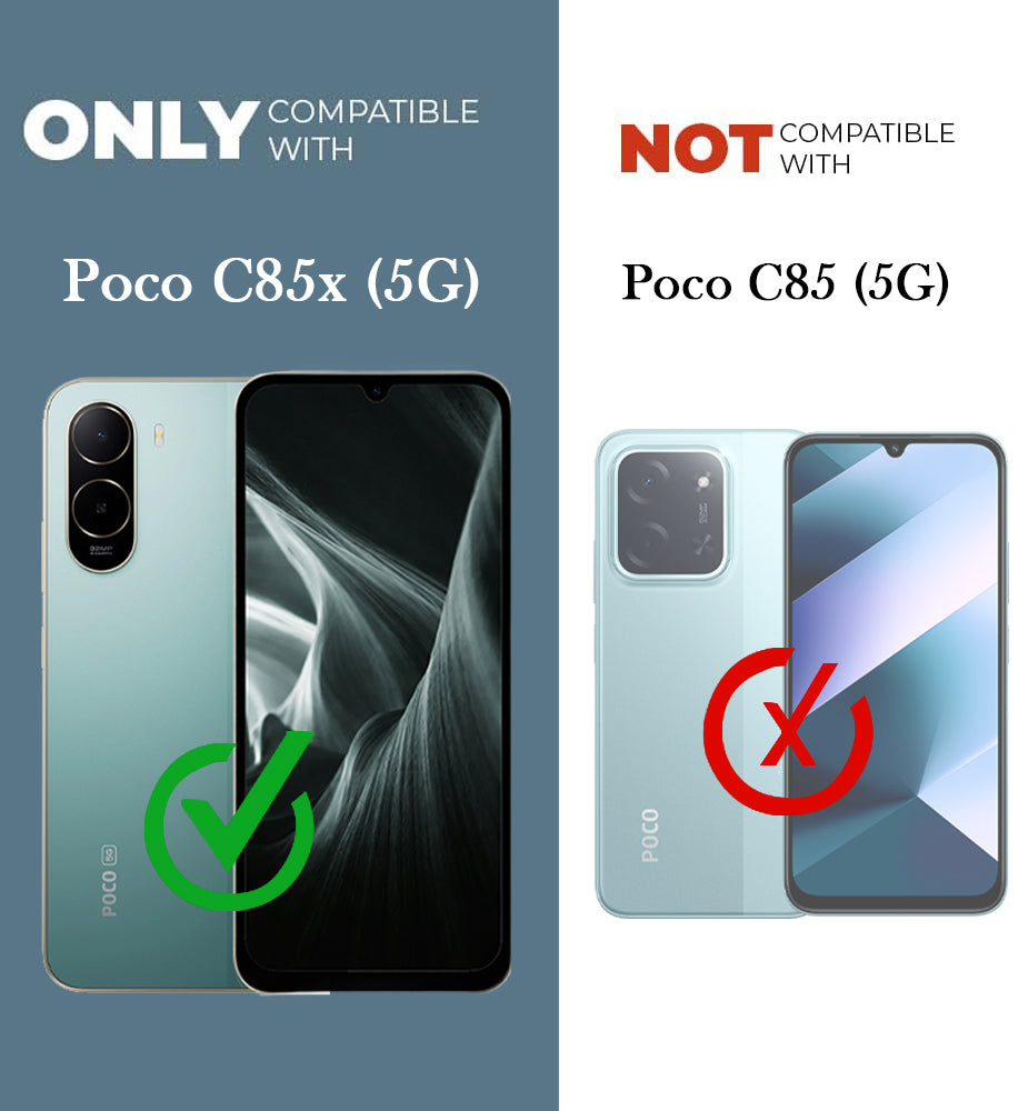 For Poco C85x 5G Back Cover Case (3D Cute Cartoons | Hard Back Side Soft | Matte Premium Finish | HD Printing)