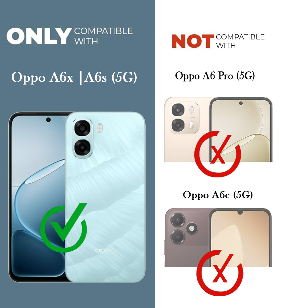For Oppo A6X | Oppo A6S Back Cover Case Lifetime Anti-Yellow Clear (Camera Protection | Side Grip | Wireless MagSafe Compatible)