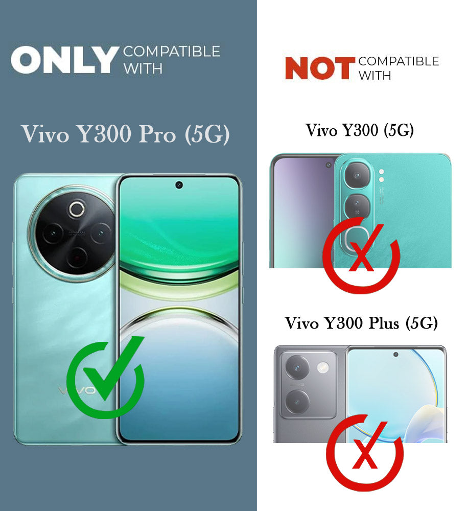 For Vivo Y300 Pro Back Cover Case (Built-in Stand | Lifetime Anti Yellow | Kickstand Shockproof | Camera Protection | MagSafe Compatible)