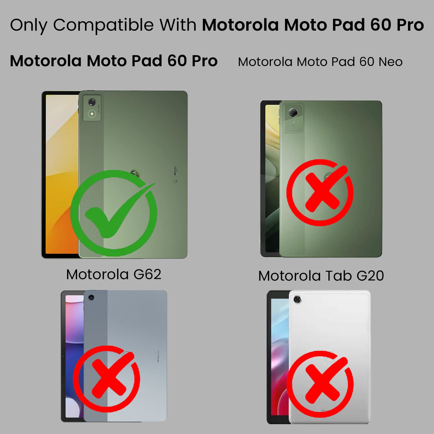 For Motorola Moto Pad 60 Pro 12.7 Inch Flip Cover Folio Cover (PU Leather | Multi-Angle Smart Stand | Card Storage Slots | Silicone Back Pouch)
