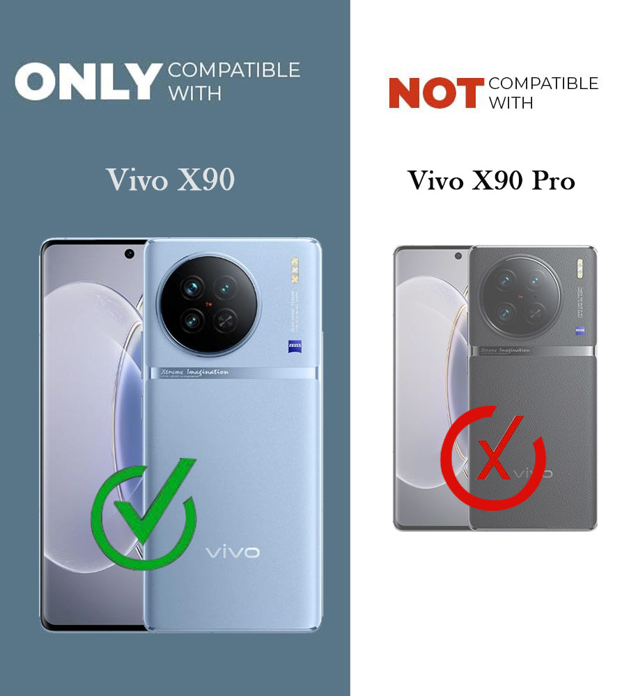 For Vivo X90 Back Cover Case Lifetime Anti-Yellow Clear (Sleek Hard Crystal | Shockproof and Camera Protection)