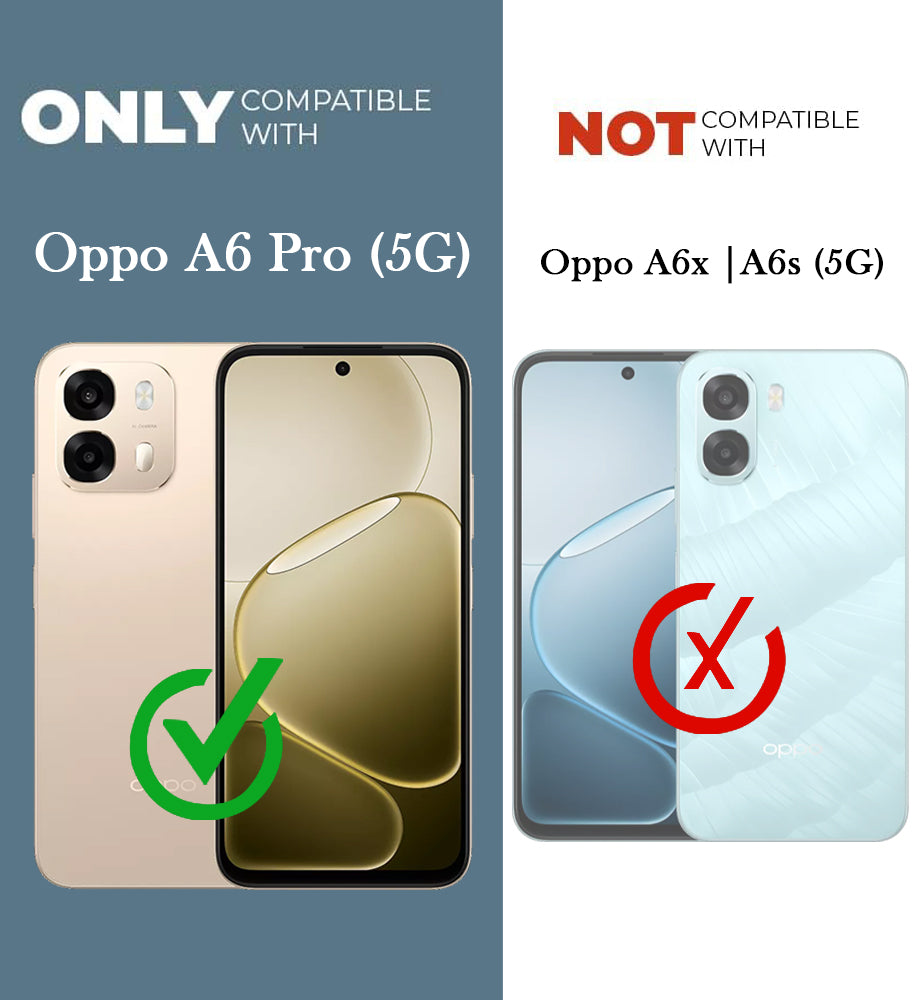 For Oppo A6 Pro Back Cover Case Lifetime Anti-Yellow Clear (Camera Protection | Side Grip | Wireless MagSafe Compatible)