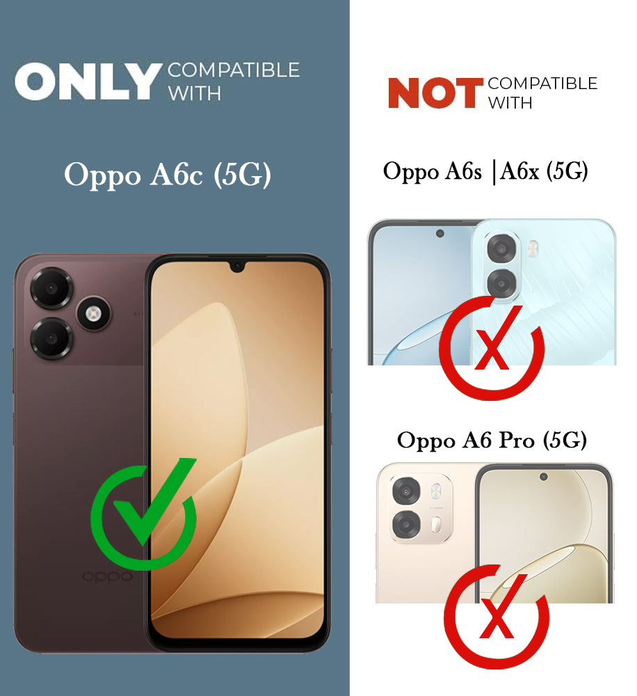 For Oppo A6c 4G Back Cover Shockproof Crystal-Clear (Magsafe Wireless Support | Drop & Camera Protection | Hard Polycarbonate)