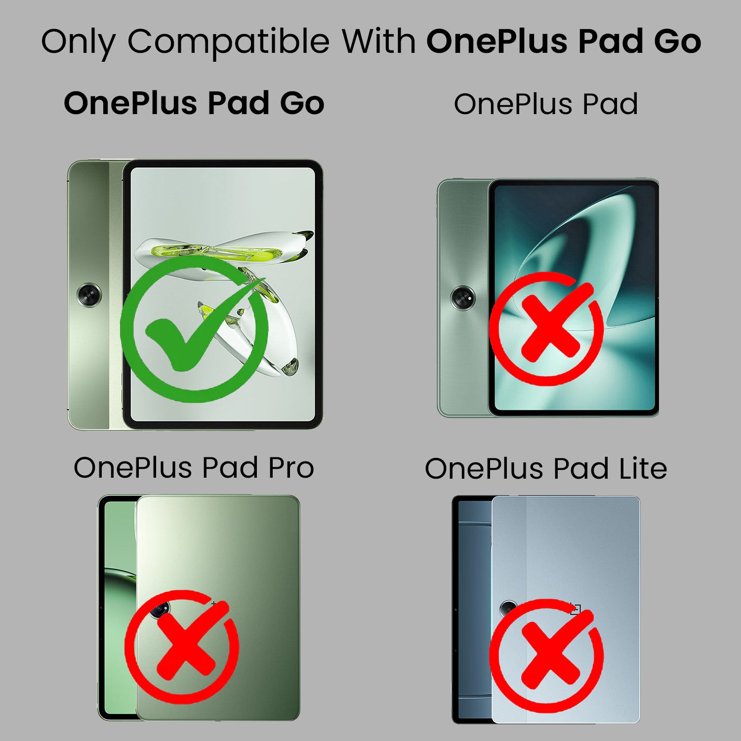 For OnePlus Pad Go 11.35 Inch Flip Cover Folio Cover (PU Leather | Multi-Angle Smart Stand | Card Storage Slots | Silicone Back Pouch)