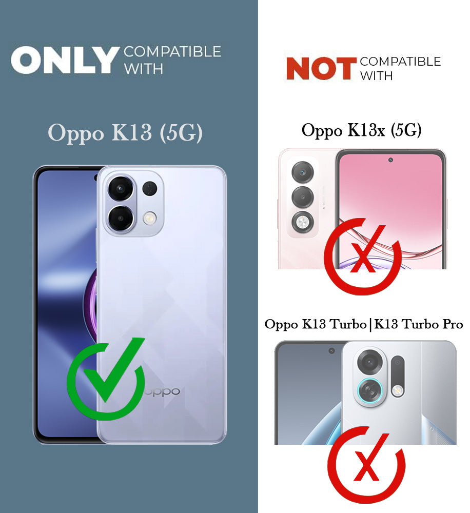 For Oppo K13 Back Cover Case (3D Cute Cartoons | Hard Back Side Soft | Matte Premium Finish | HD Printing)