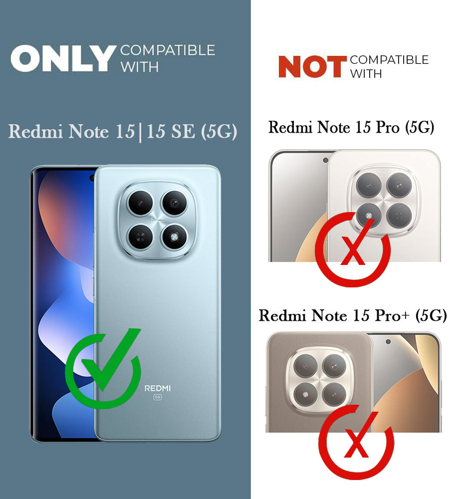 For Xiaomi Redmi Note 15 5G | Redmi Note 15 SE 5G Back Cover Case (3D Cute Cartoons | Hard Back Side Soft | Matte Premium Finish | HD Printing)
