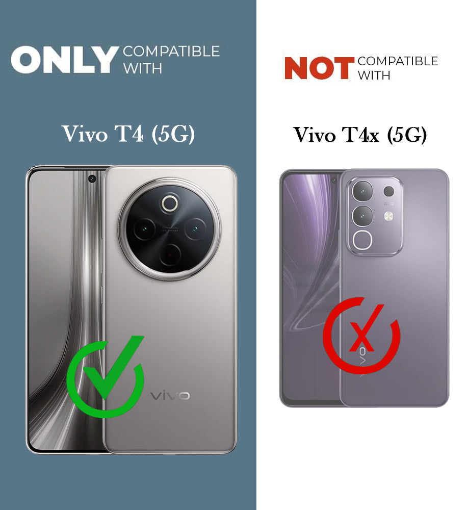 For Vivo T4  Back Cover Case (3D Cute Cartoons | Hard Back Side Soft | Matte Premium Finish | HD Printing)
