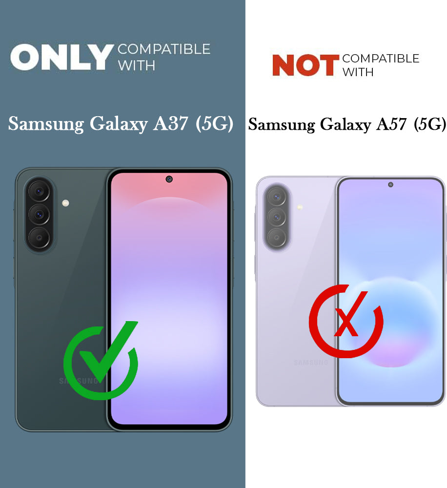 For Samsung Galaxy A37 5G Back Cover Case PU Leather Finish (Professional Minimalist Texture | MagSafe Compatile | Camera Protection | Sleek Sober Formal)