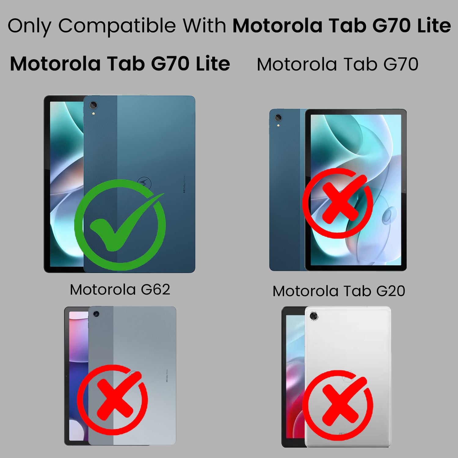 For Motorola Moto Tab G70 Lite 11 Inch Flip Cover Folio Cover (PU Leather | Multi-Angle Smart Stand | Card Storage Slots | Silicone Back Pouch)