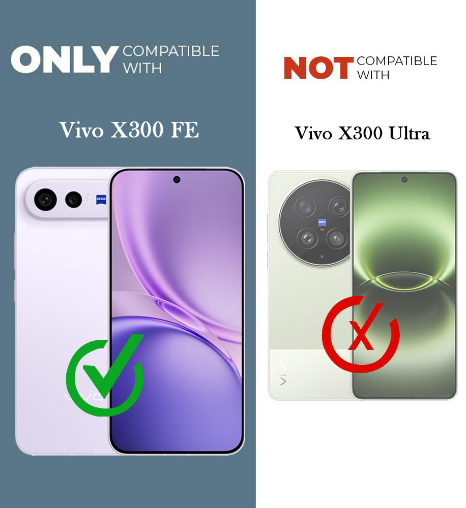 For Vivo X300 FE Back Cover Case Lifetime Anti-Yellow Clear (Camera Protection | Side Grip | Wireless MagSafe Compatible)