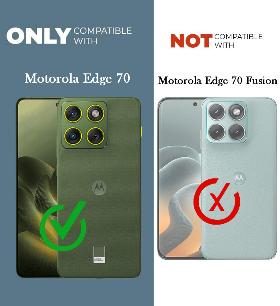 For Motorola Moto Edge 70 Back Cover Case Lifetime Anti-Yellow Clear (Camera Protection | Side Grip | Wireless MagSafe Compatible)