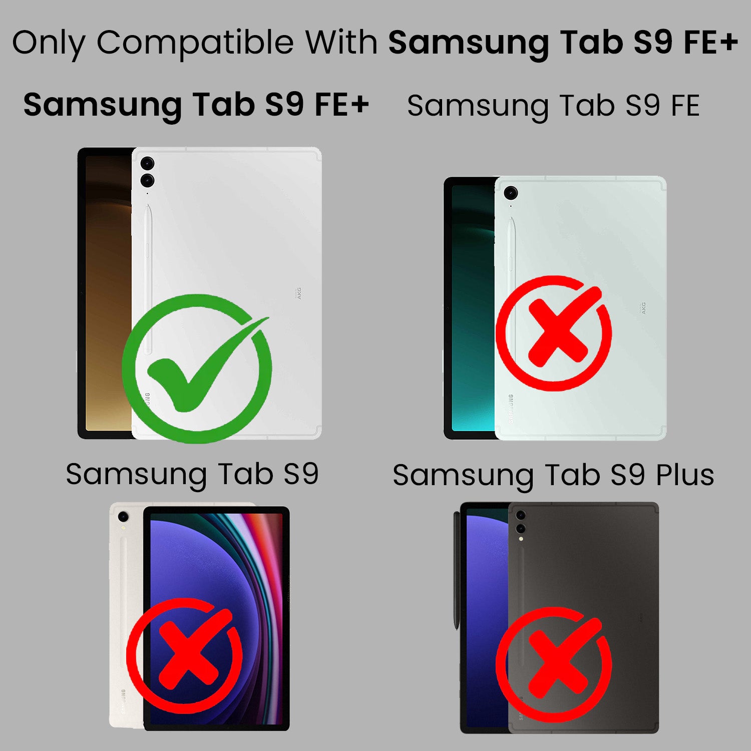 For Samsung Galaxy Tab S9 FE Plus 12.4 Inch SM-X610/X616B Flip Cover Folio Cover (PU Leather | Multi-Angle Smart Stand | Card Storage Slots | Silicone Back Pouch)