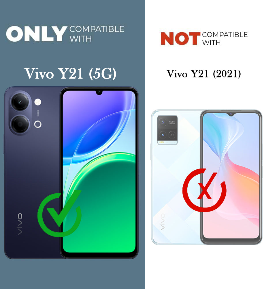 For Vivo Y21 5G Back Cover Case (Dual PU Leather Stitch | Professional Minimalist | Soft and Flexible)