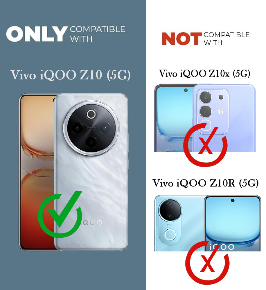 For Vivo iQOO Z10 Back Cover Case (3D Cute Cartoons | Hard Back Side Soft | Matte Premium Finish | HD Printing)