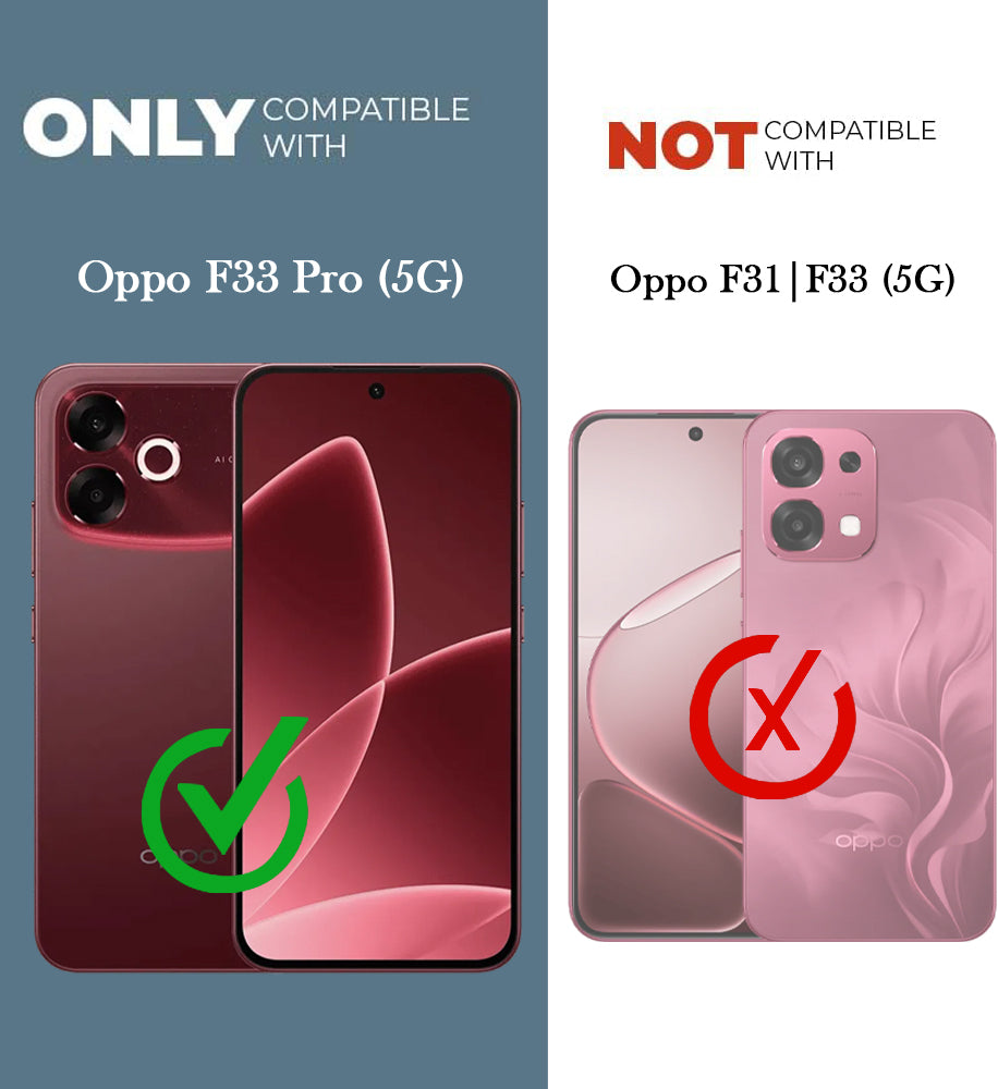 For Oppo F33 Pro 5G Back Cover Case (3D Cute Cartoons | Hard Back Side Soft | Matte Premium Finish | HD Printing)