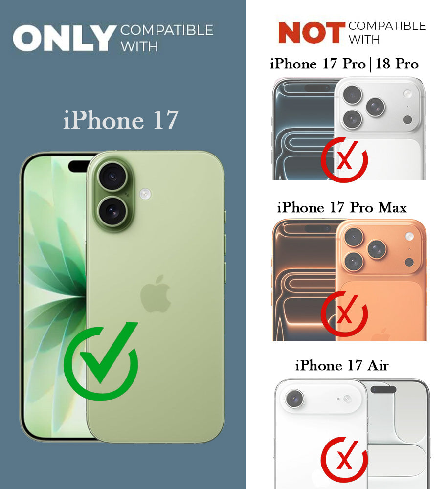 For Apple iPhone 17 Back Cover Case (3D Cute Cartoons | Hard Back Side Soft | Matte Premium Finish | HD Printing)