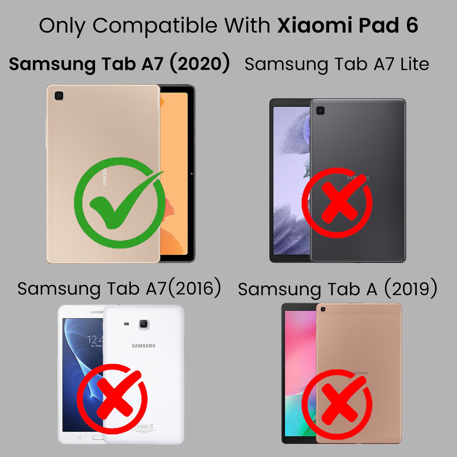 For Samsung Galaxy Tab A7 (2020) 10 Inch SM-T500/T505/T505N Flip Cover Folio Cover (PU Leather | Multi-Angle Smart Stand | Card Storage Slots | Silicone Back Pouch)