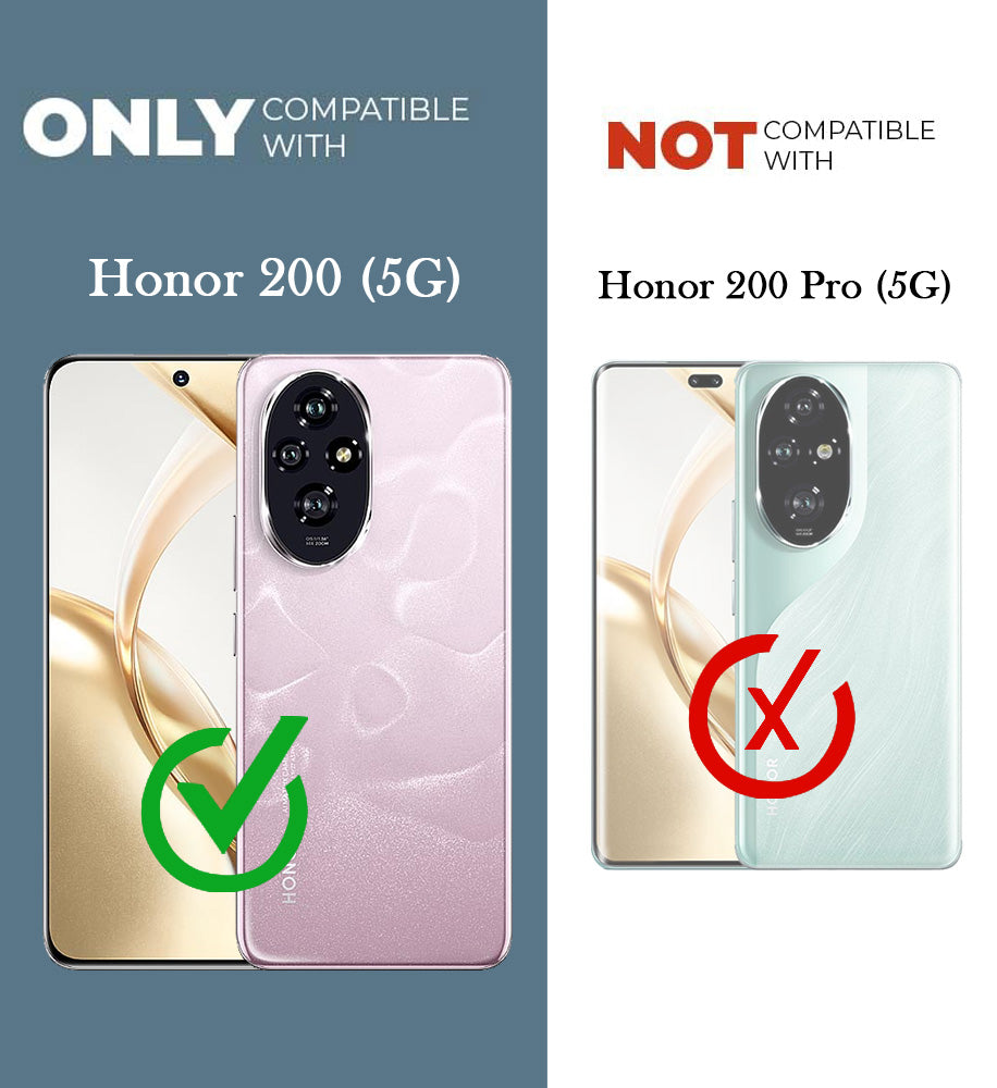 For Honor 200 5G Back Cover Case (Dual PU Leather Stitch | Professional Minimalist | Soft and Flexible)