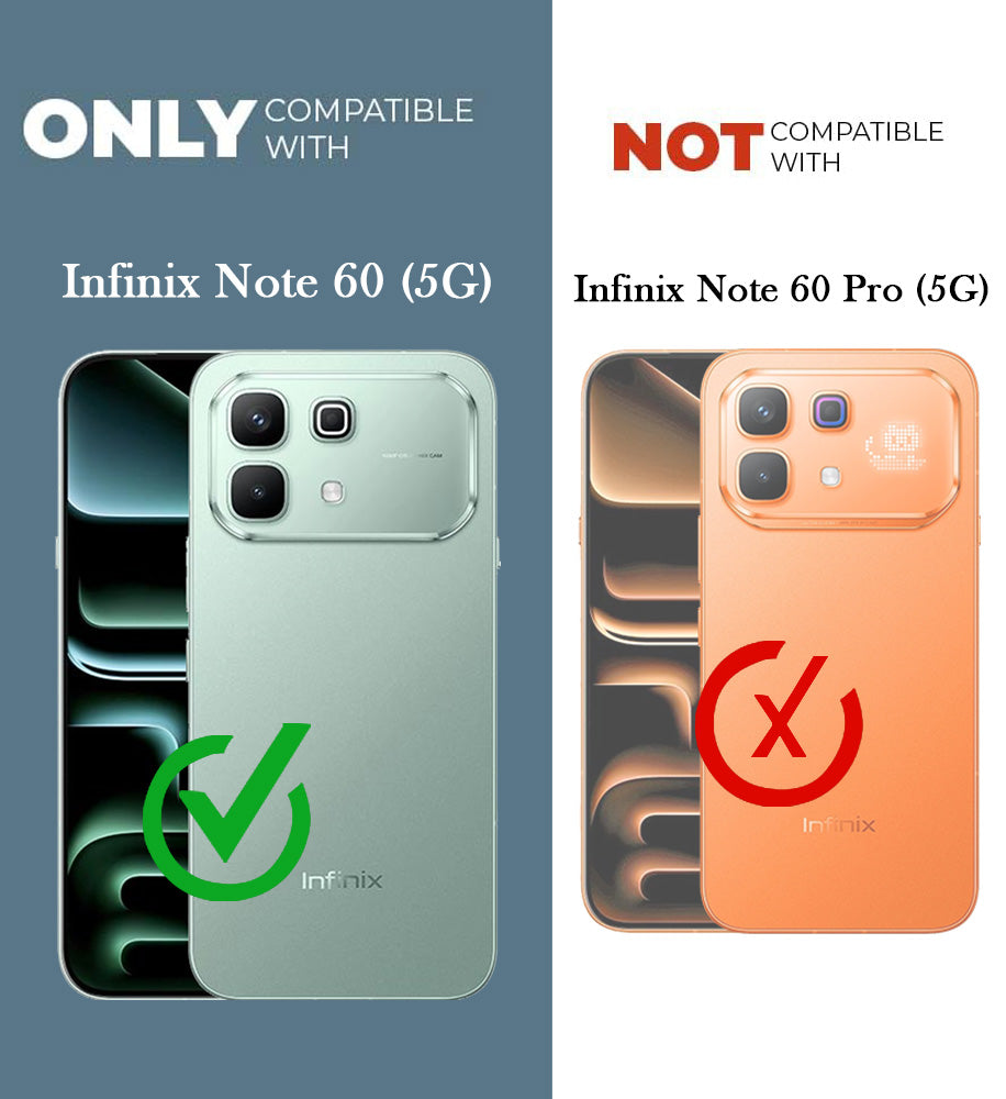 For Infinix Note 60 5G Back Cover Case Ultra-Hybrid (Lifetime Anti Yellow | Anti Scratch | Crystal Clear Shockproof)
