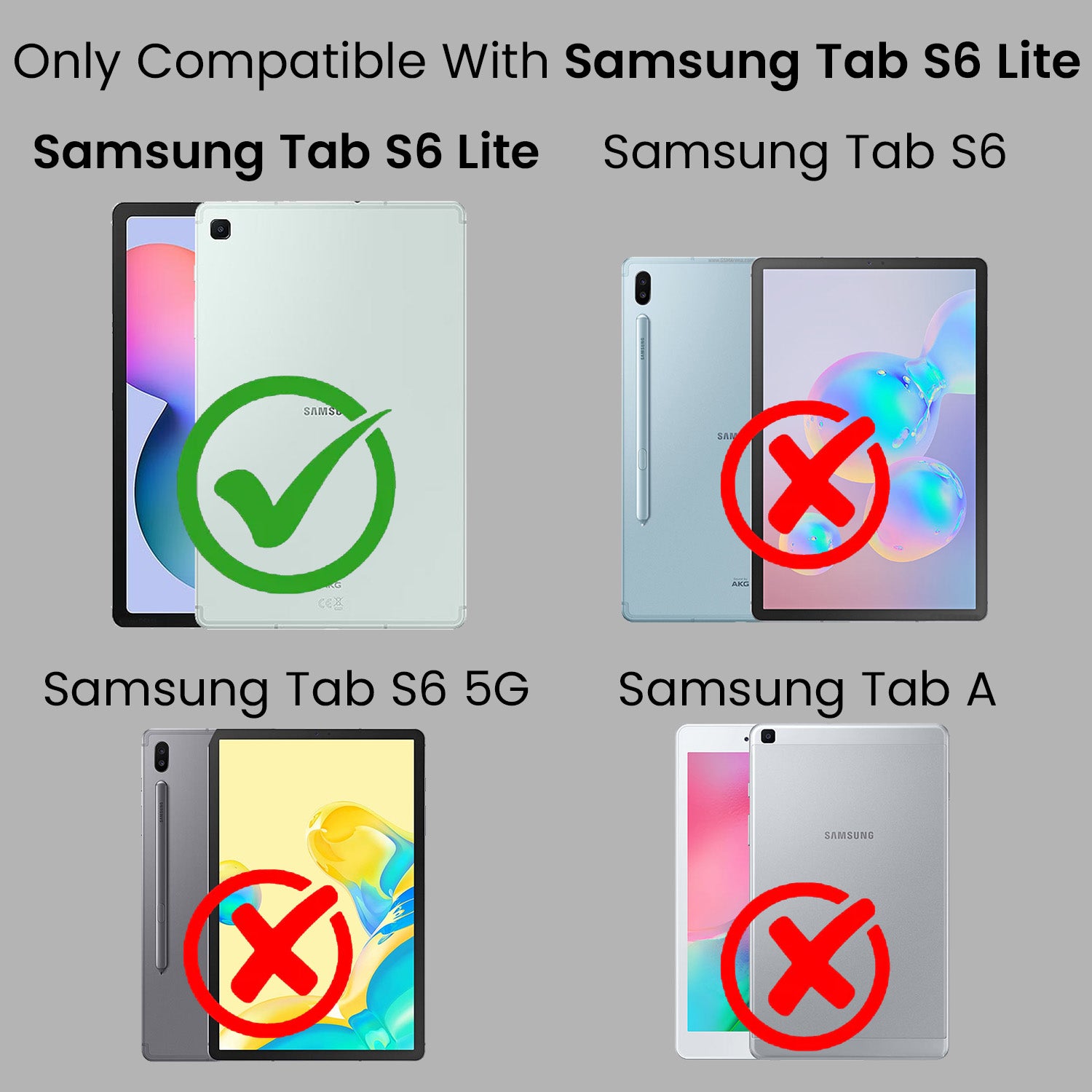For Samsung Galaxy Tab S6 Lite P615 10 Inch Flip Cover Folio Cover (PU Leather | Multi-Angle Smart Stand | Card Storage Slots | Silicone Back Pouch)