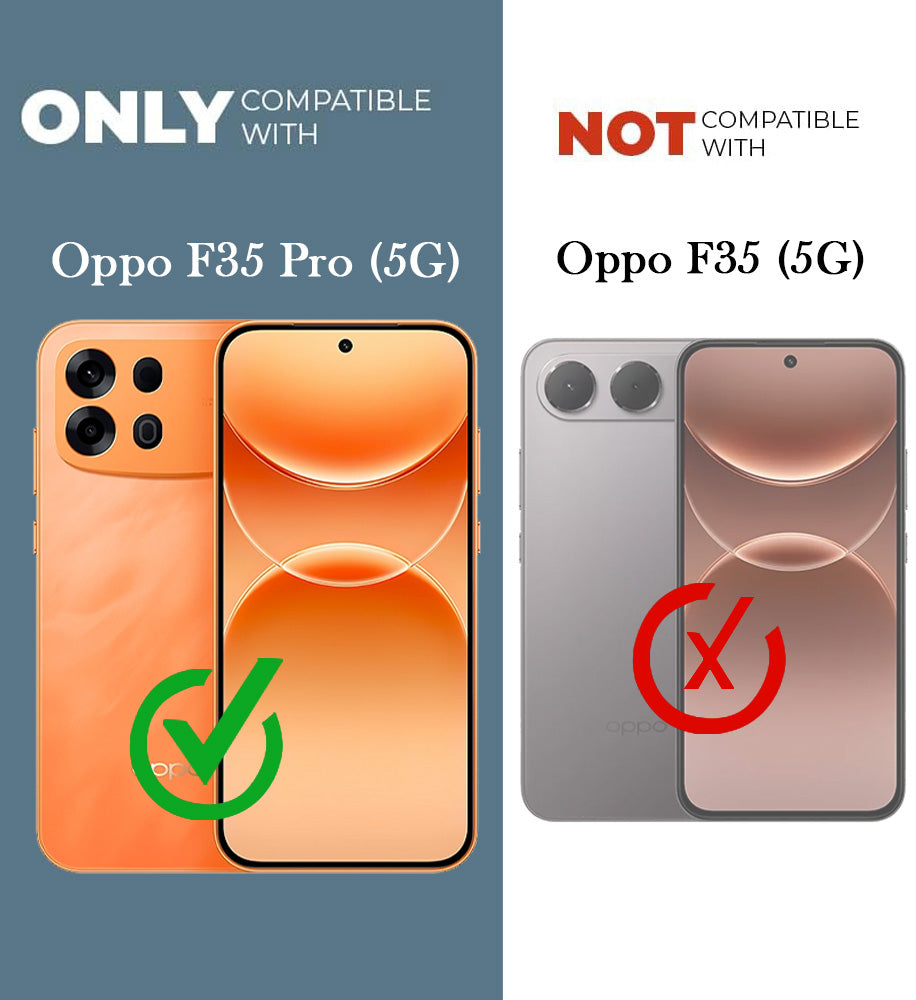For Oppo F35 Pro 5G Back Cover Case Rubberised (Textured Grip Design| Micro-Fiber Cloth Inside | Slim and Light Weight | Soft Touch and Feel)